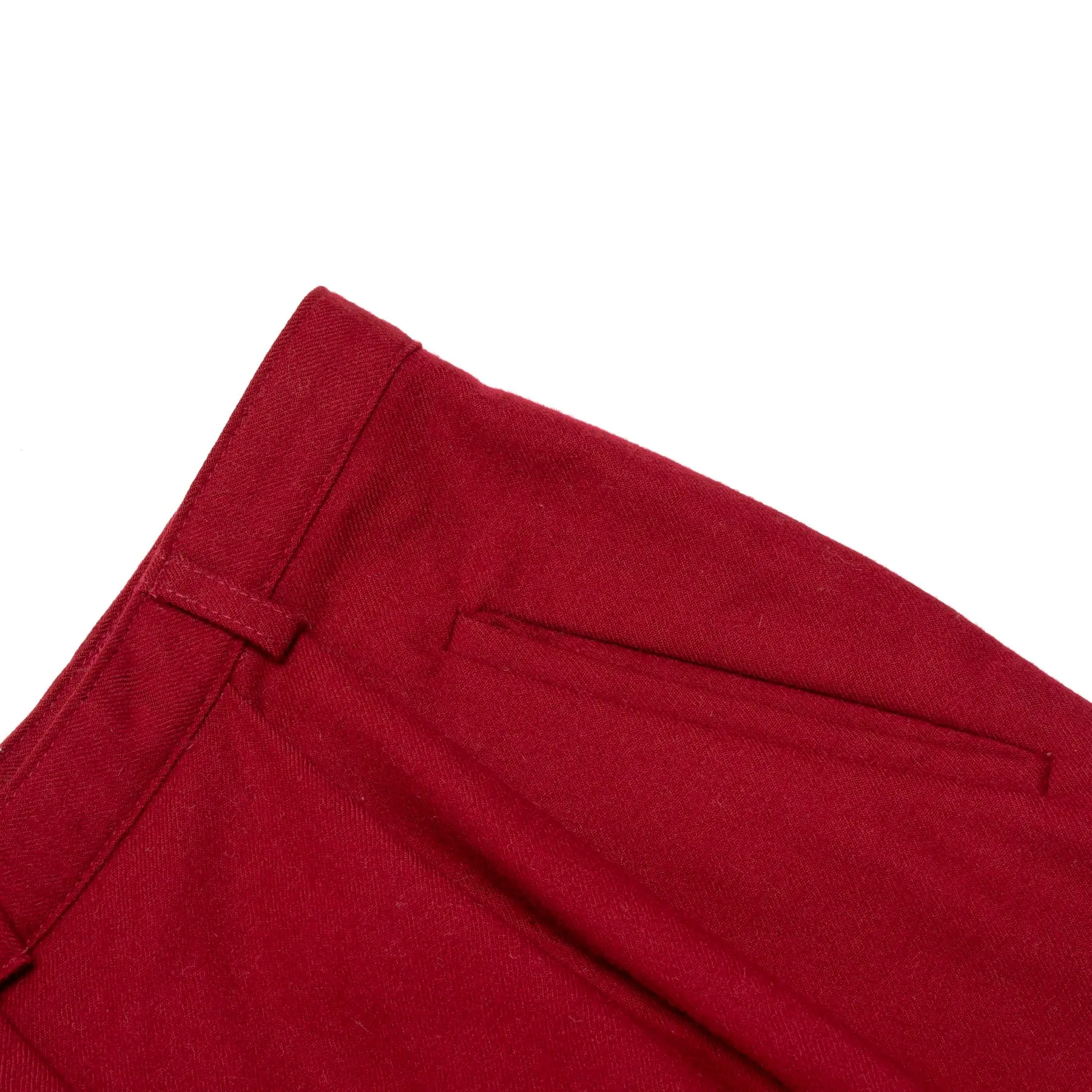 80s, Woolmark, Brushed Flannel, High Volume, Carmine