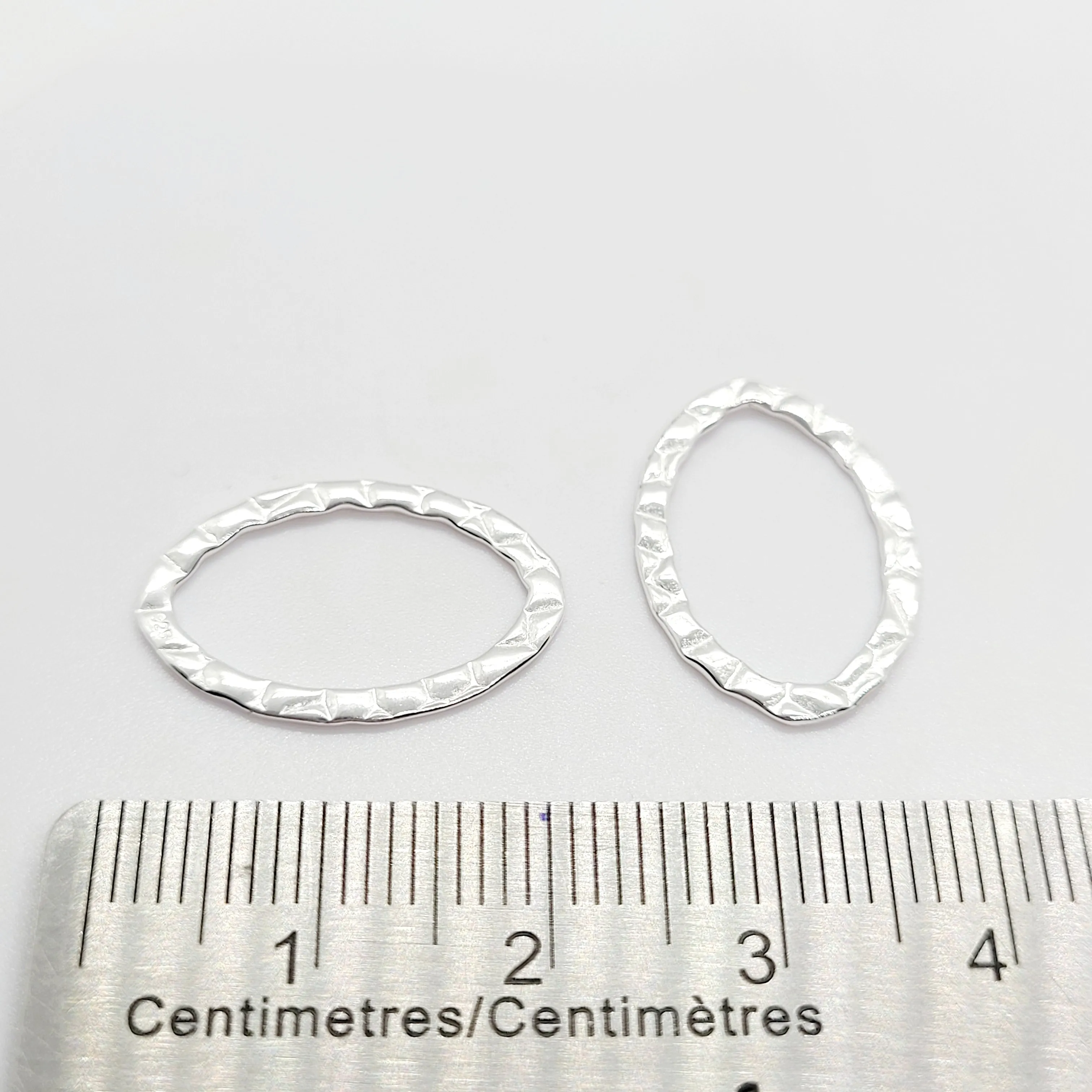 .925 Sterling Silver Textured Connector Pendant Earring Feature