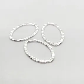 .925 Sterling Silver Textured Connector Pendant Earring Feature