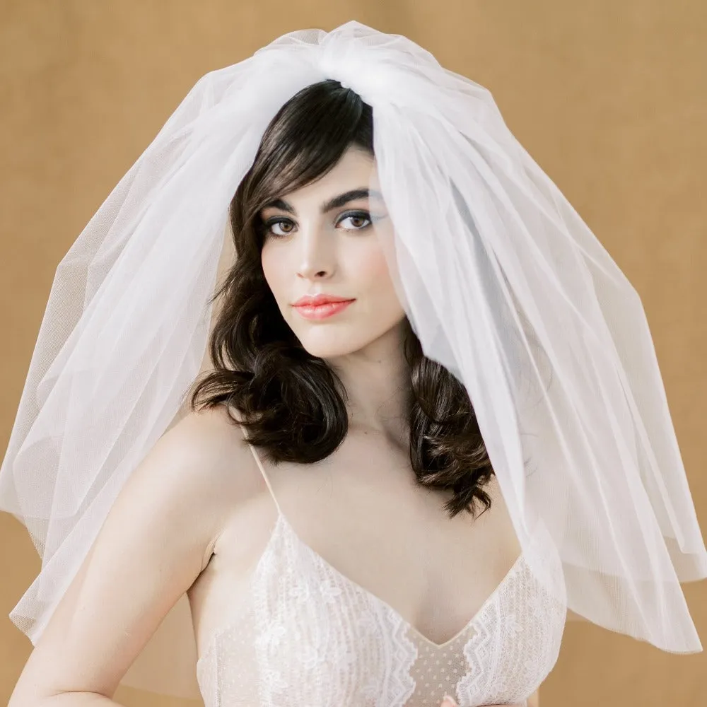 ARIANA Double Layer Pouf Bridal Veil