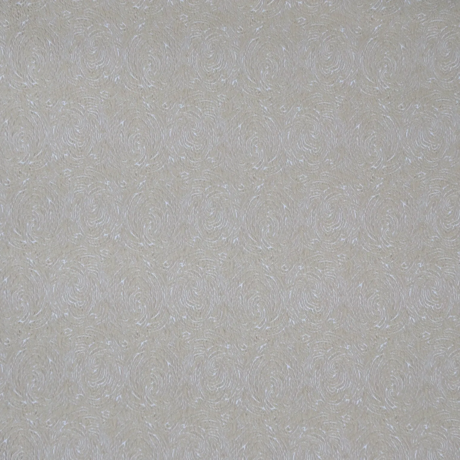 Beige and White Double Face Reversible Abstract Textured Brocade Fabric
