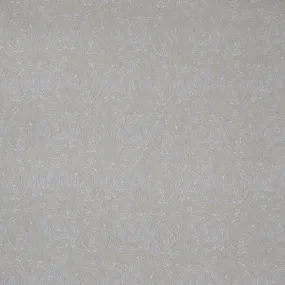 Beige and White Double Face Reversible Abstract Textured Brocade Fabric