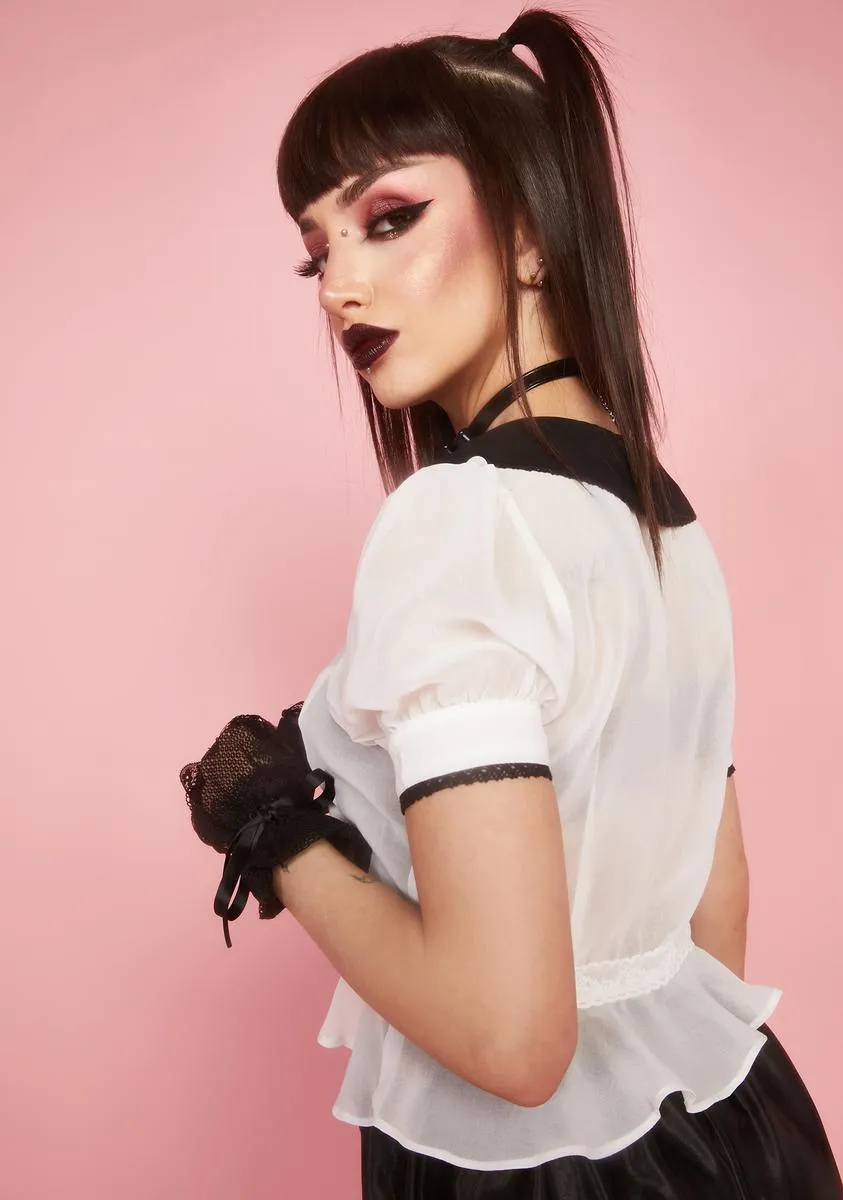 Big Girls Don't Cry Sheer Blouse