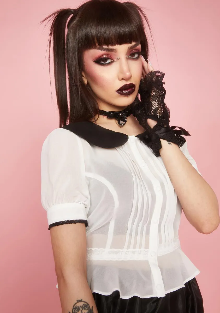 Big Girls Don't Cry Sheer Blouse