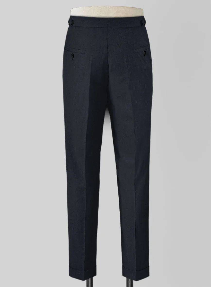 Blue Merino Wool Highland Trousers