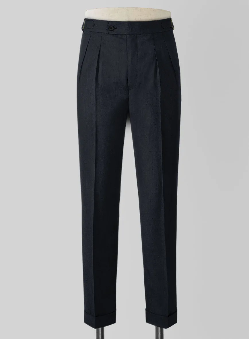 Blue Merino Wool Highland Trousers