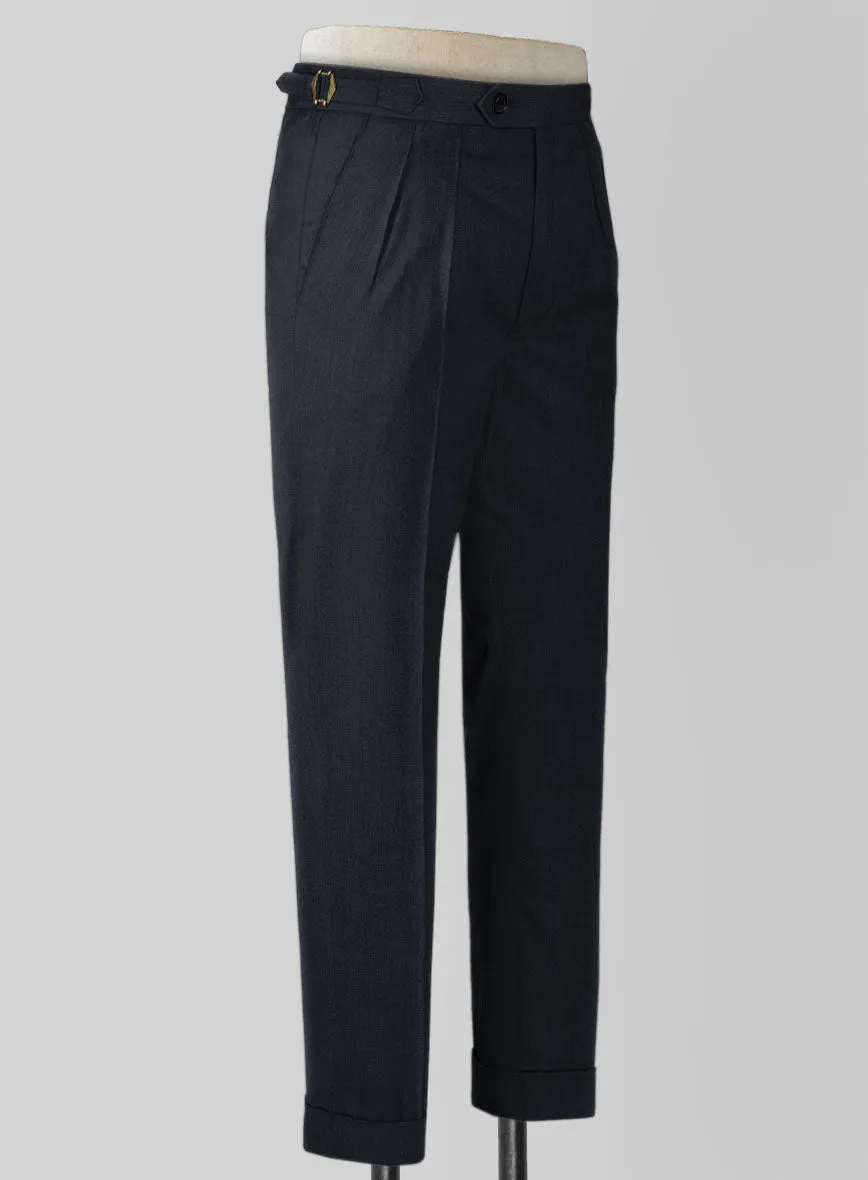 Blue Merino Wool Highland Trousers