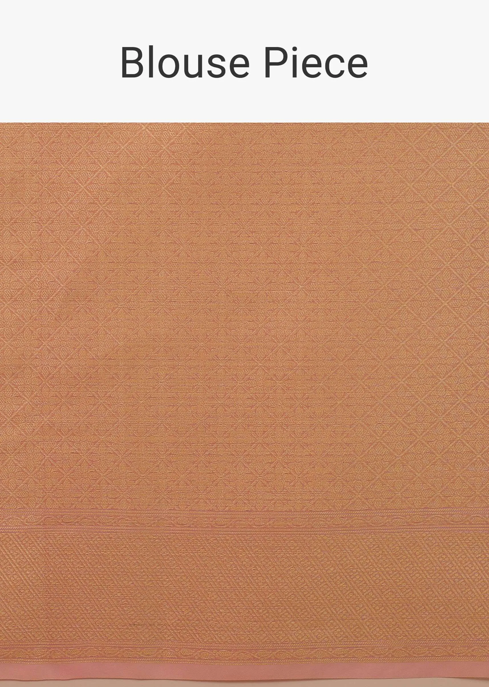 Blush Pink Saree In Banarasi Chanderi And Pure Handloom Cotton With Brocade Embroidery