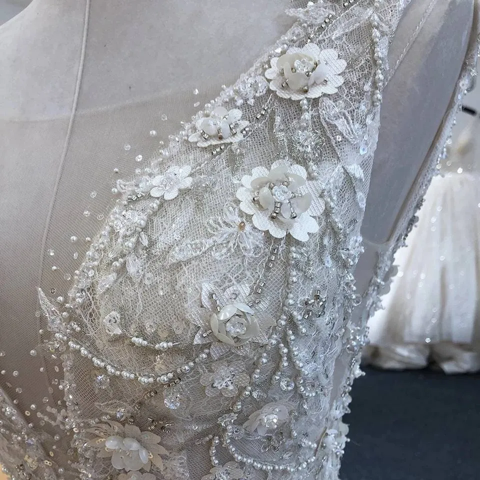 Boho Simple Wedding Gown Layered Wedding Dress Tulle Layer Wedding Dress