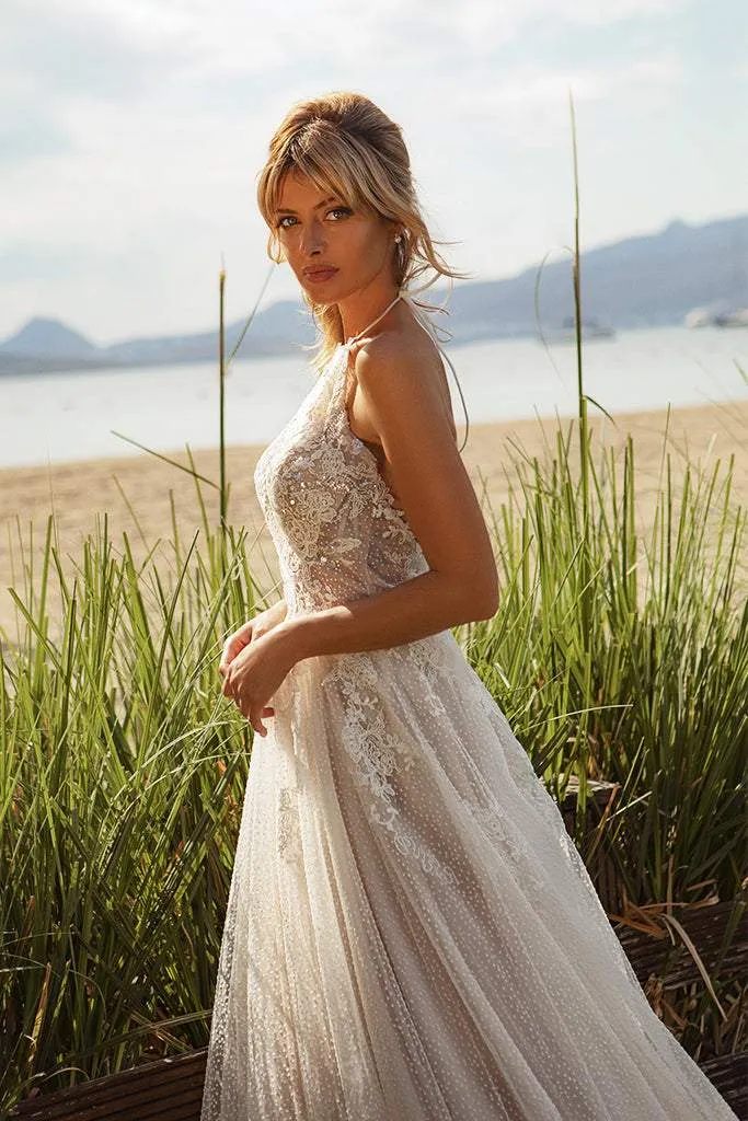 Buff Cream Wedding Dress