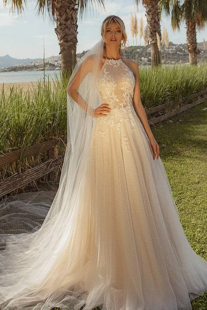 Buff Cream Wedding Dress