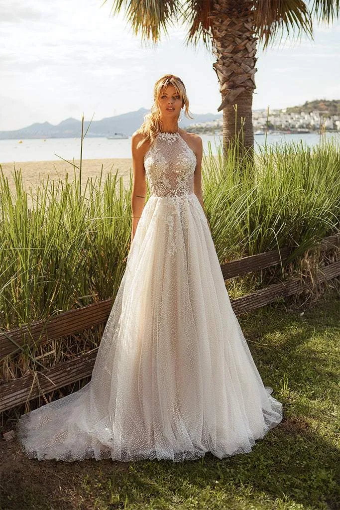 Buff Cream Wedding Dress