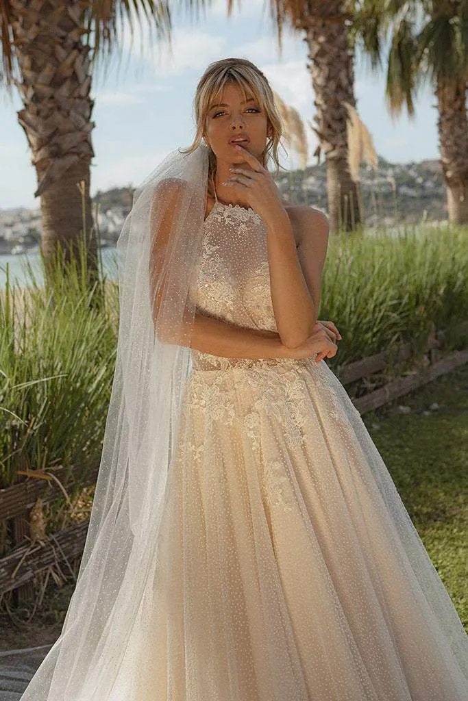 Buff Cream Wedding Dress