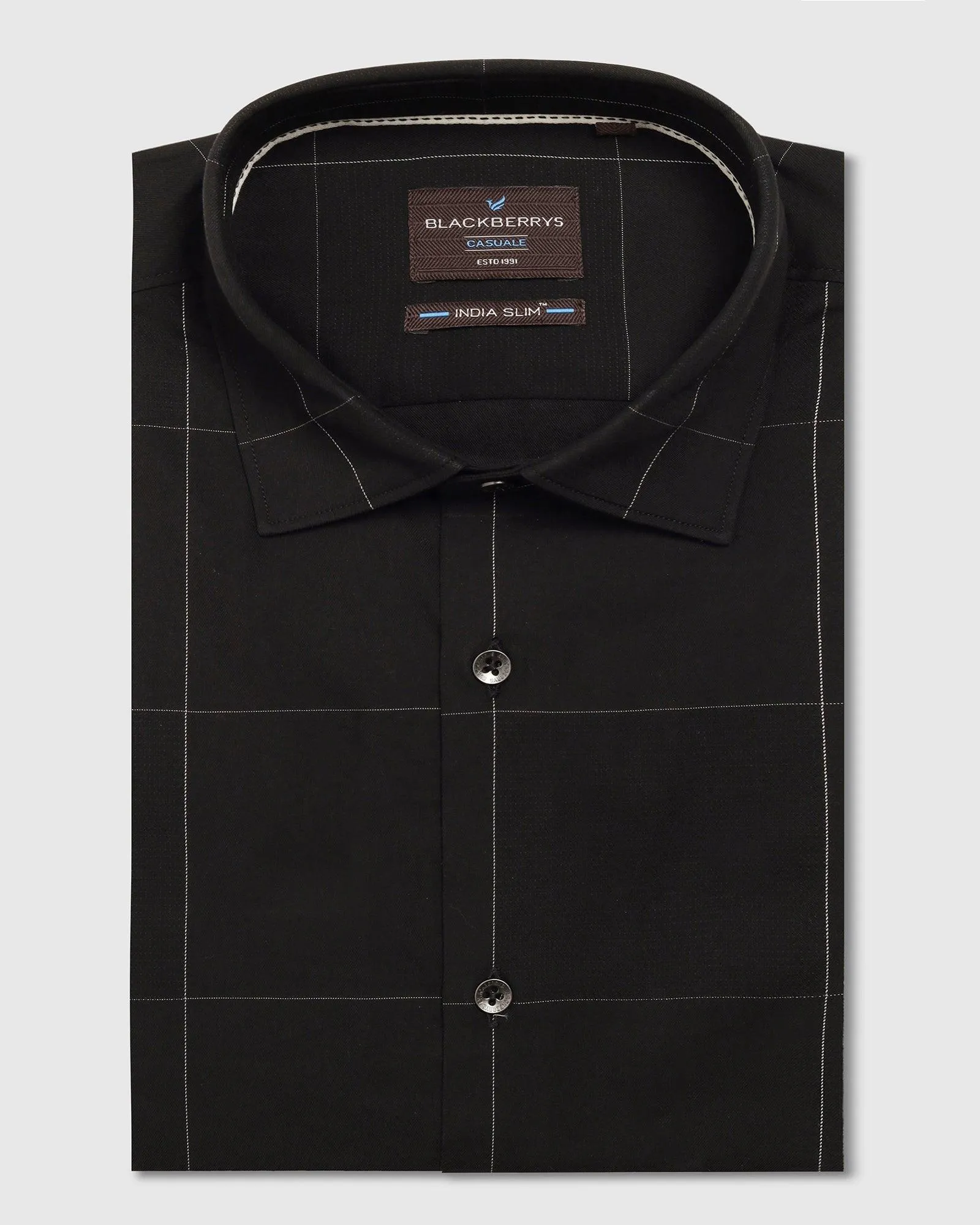 Casual Black Check Shirt - Meester