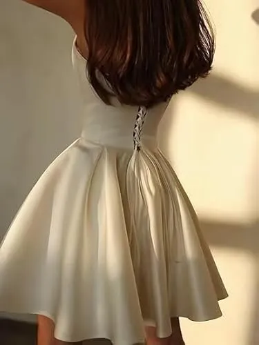 Dress Wholesale Short Prom Dress Cocktail Gowns Satin Homecoming Dress Charming Party Dresses