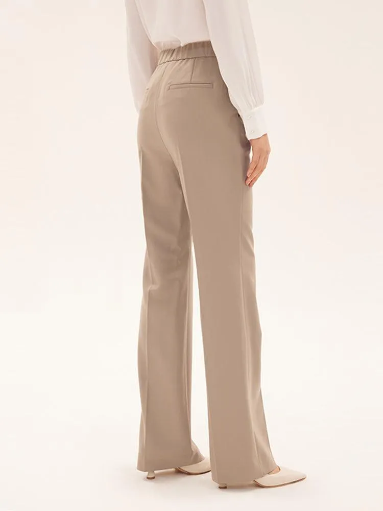 Dusty Olive Wrosted Woolen Pants