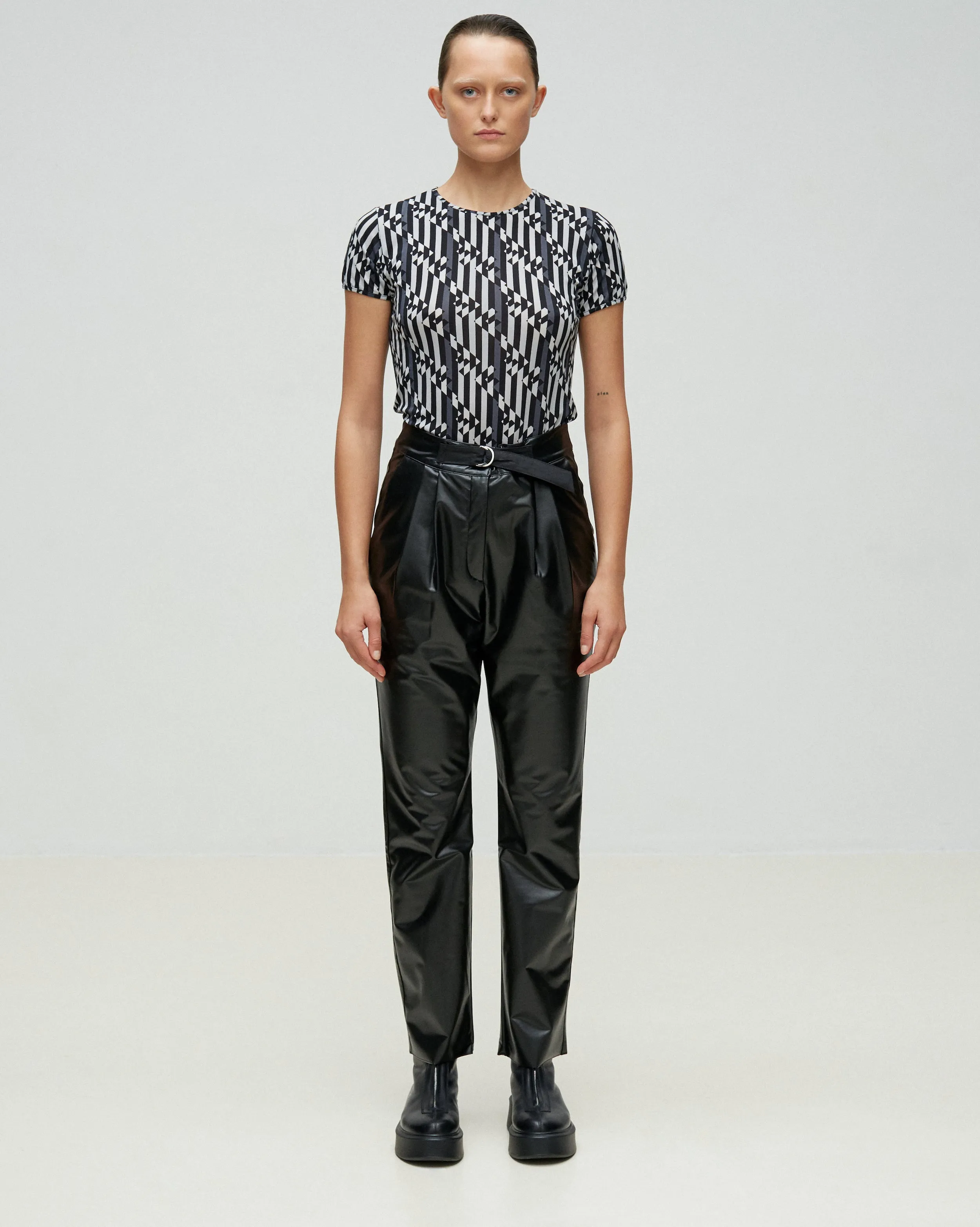 FAUX LEATHER TROUSERS