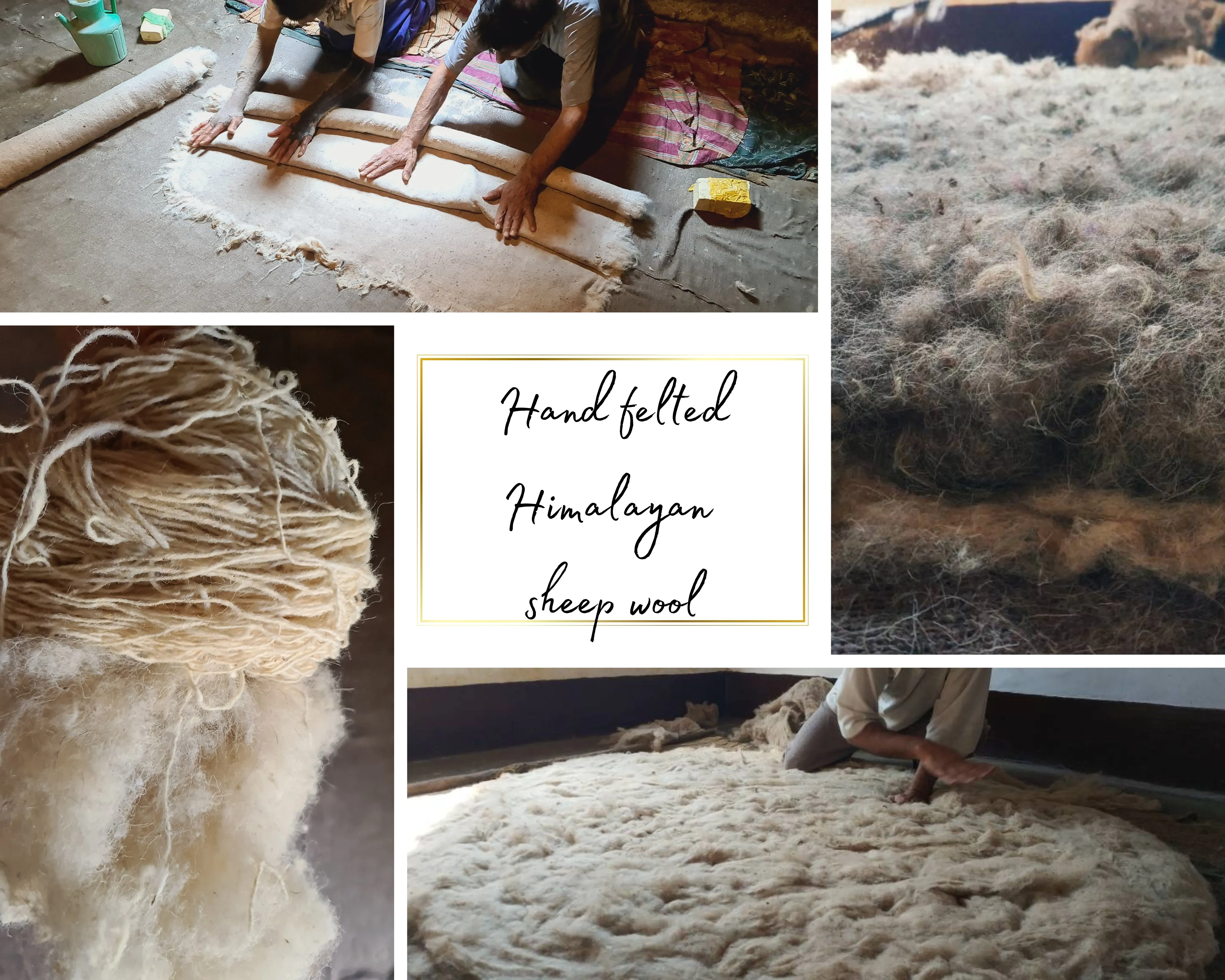 Flower rug - traditional Namda felt rug from Kashmir | hand felted, embroidered 6x4 boo floor seating - boho area rug