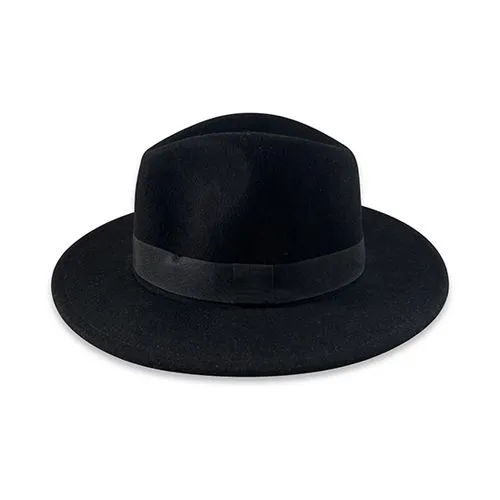 Ladies' Classic Wool Fedora - Black Band