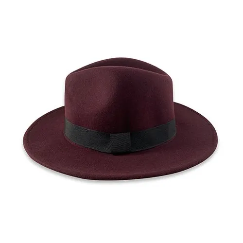 Ladies' Classic Wool Fedora - Black Band