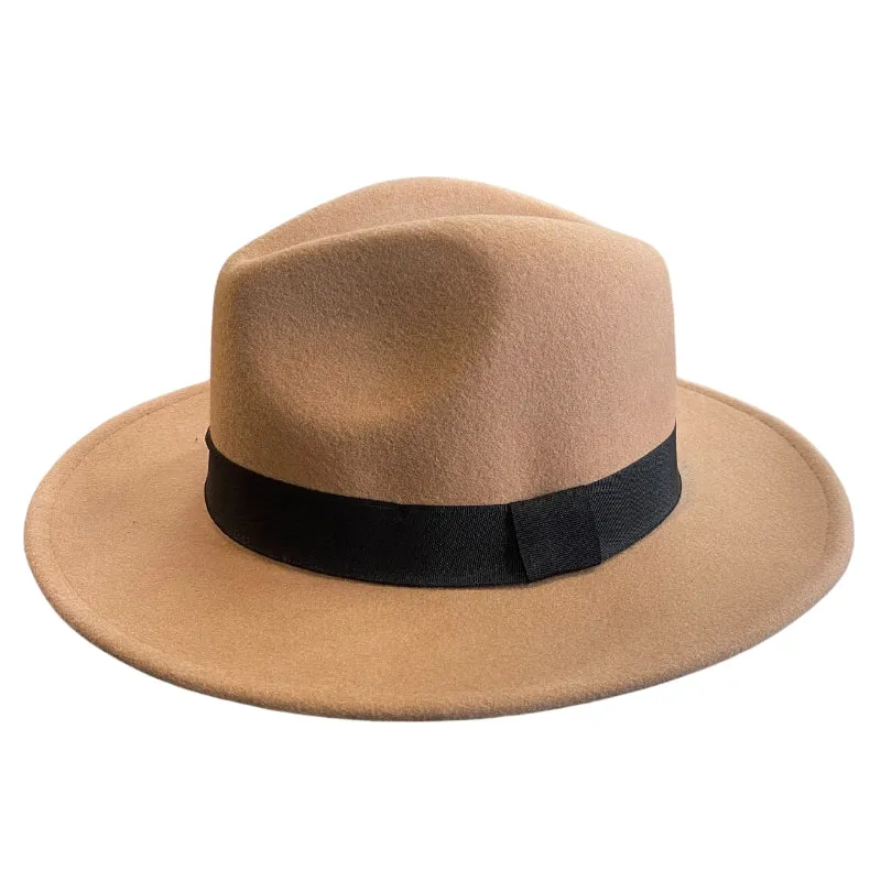 Ladies' Classic Wool Fedora - Black Band