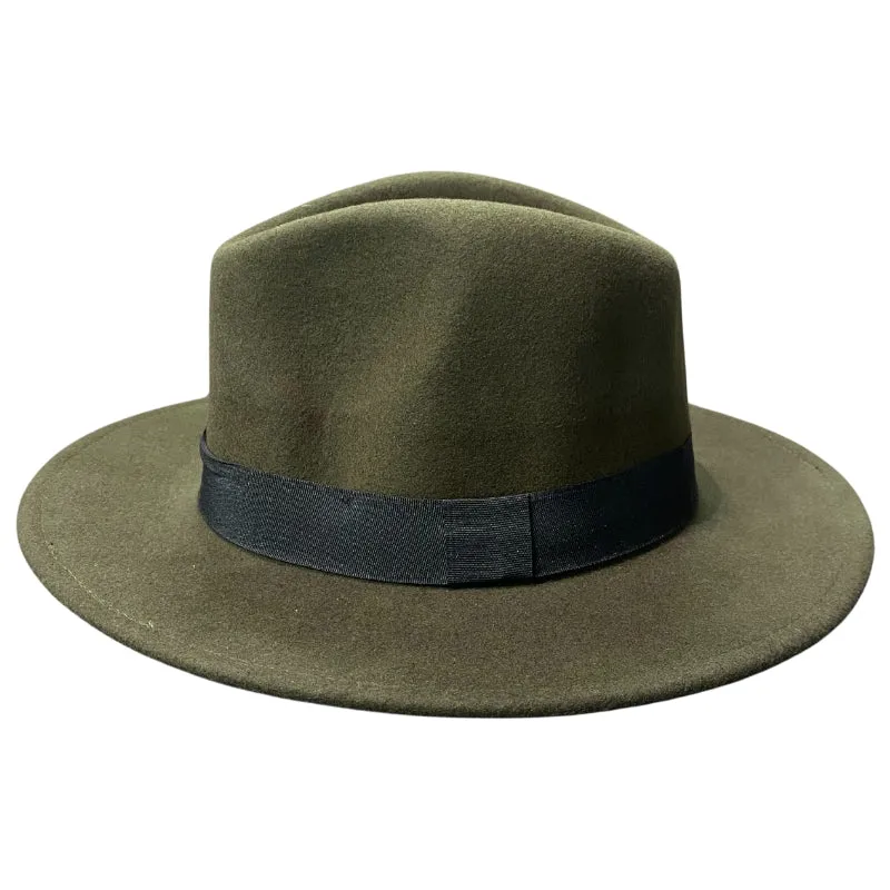 Ladies' Classic Wool Fedora - Black Band