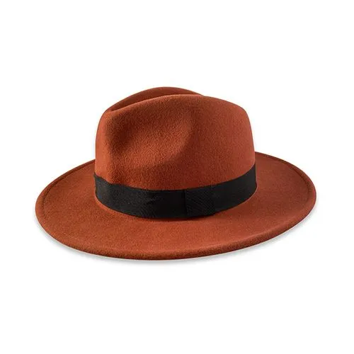 Ladies' Classic Wool Fedora - Black Band