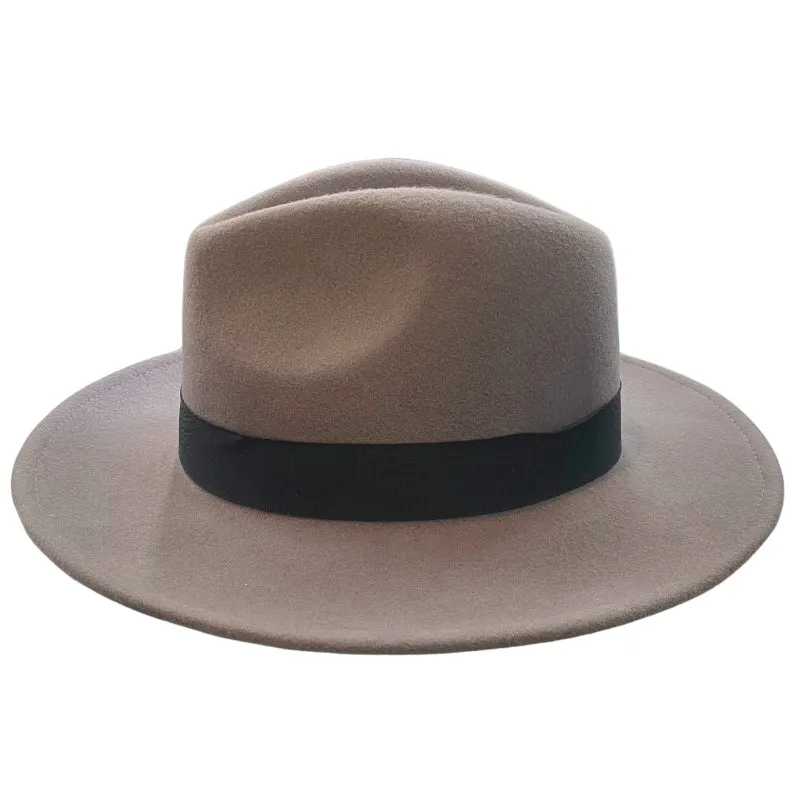 Ladies' Classic Wool Fedora - Black Band
