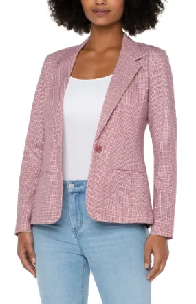 Liverpool Berry Check Fitted Blazer