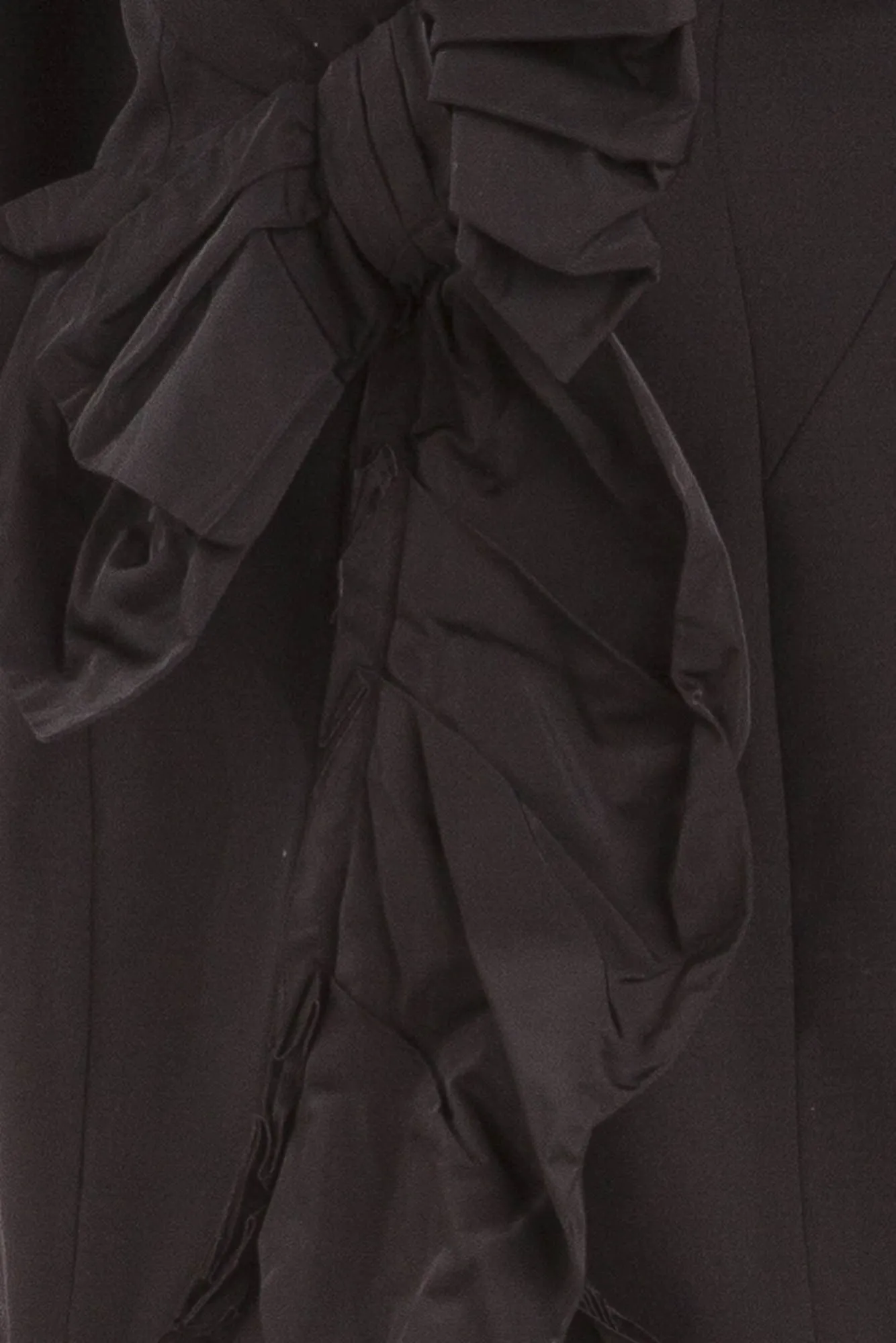 Louis Vuitton - Black Coat with Ruffle On Bottom - FR 38