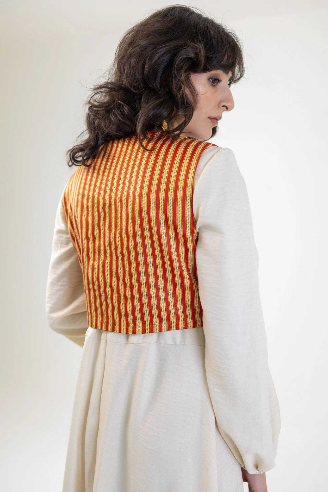 Marwa مروة - Hand Embroidered Dress and Saya waistcoat