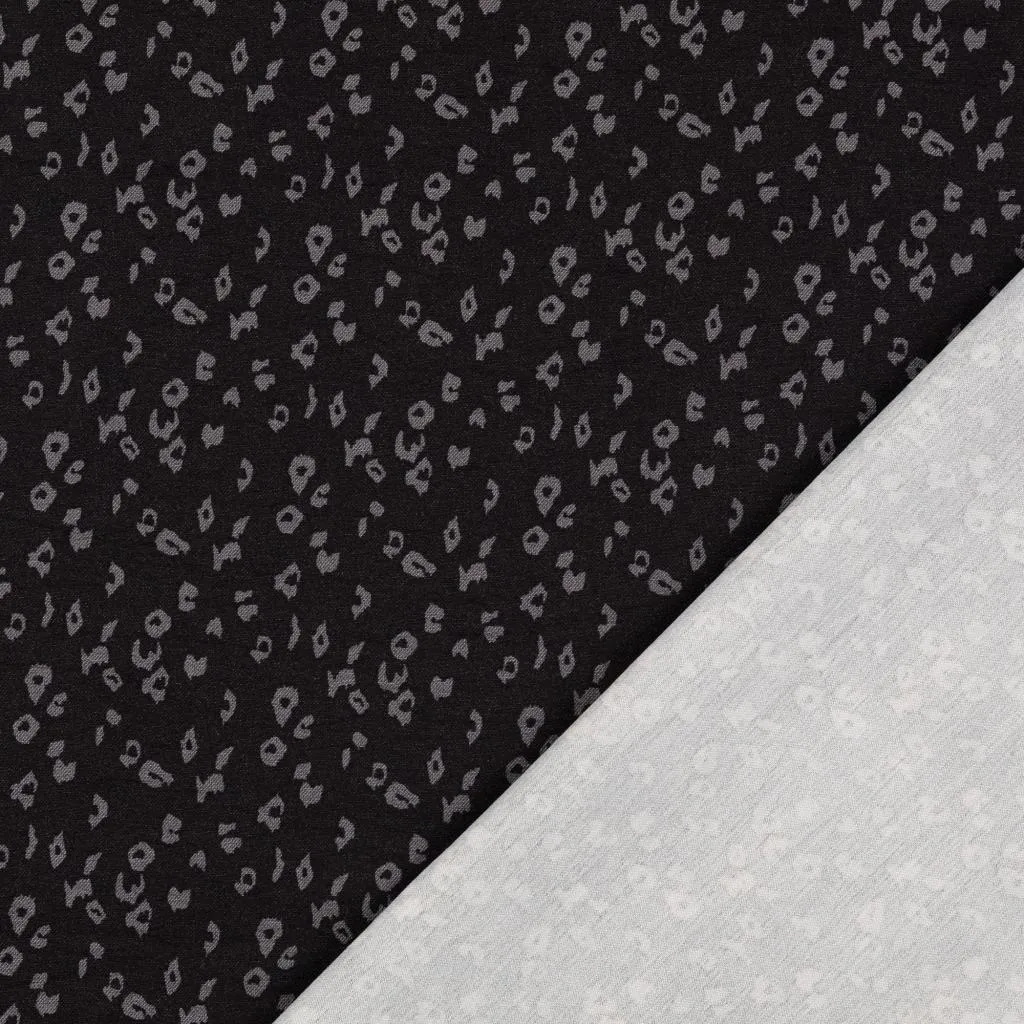 Mini Leopard Print Stretch Bengaline Fabric