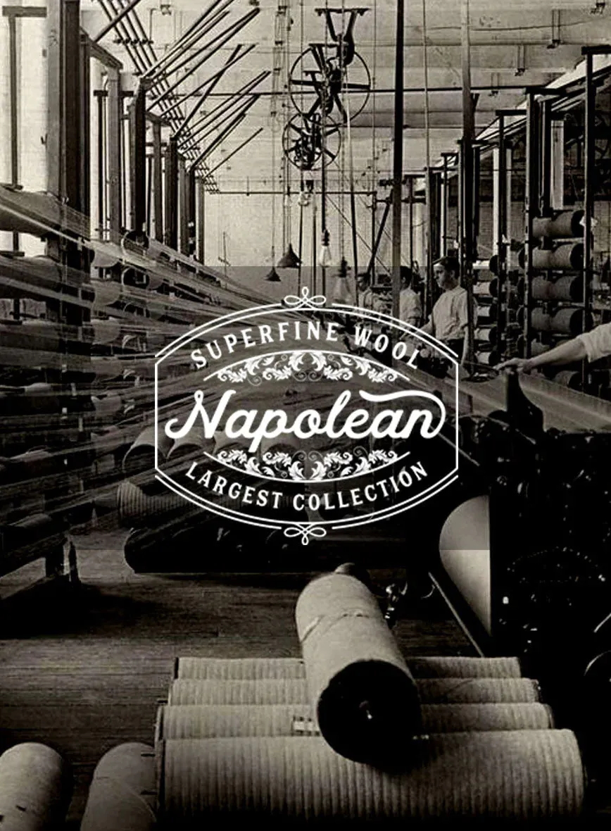 Napolean Ink Blue Wool Pants