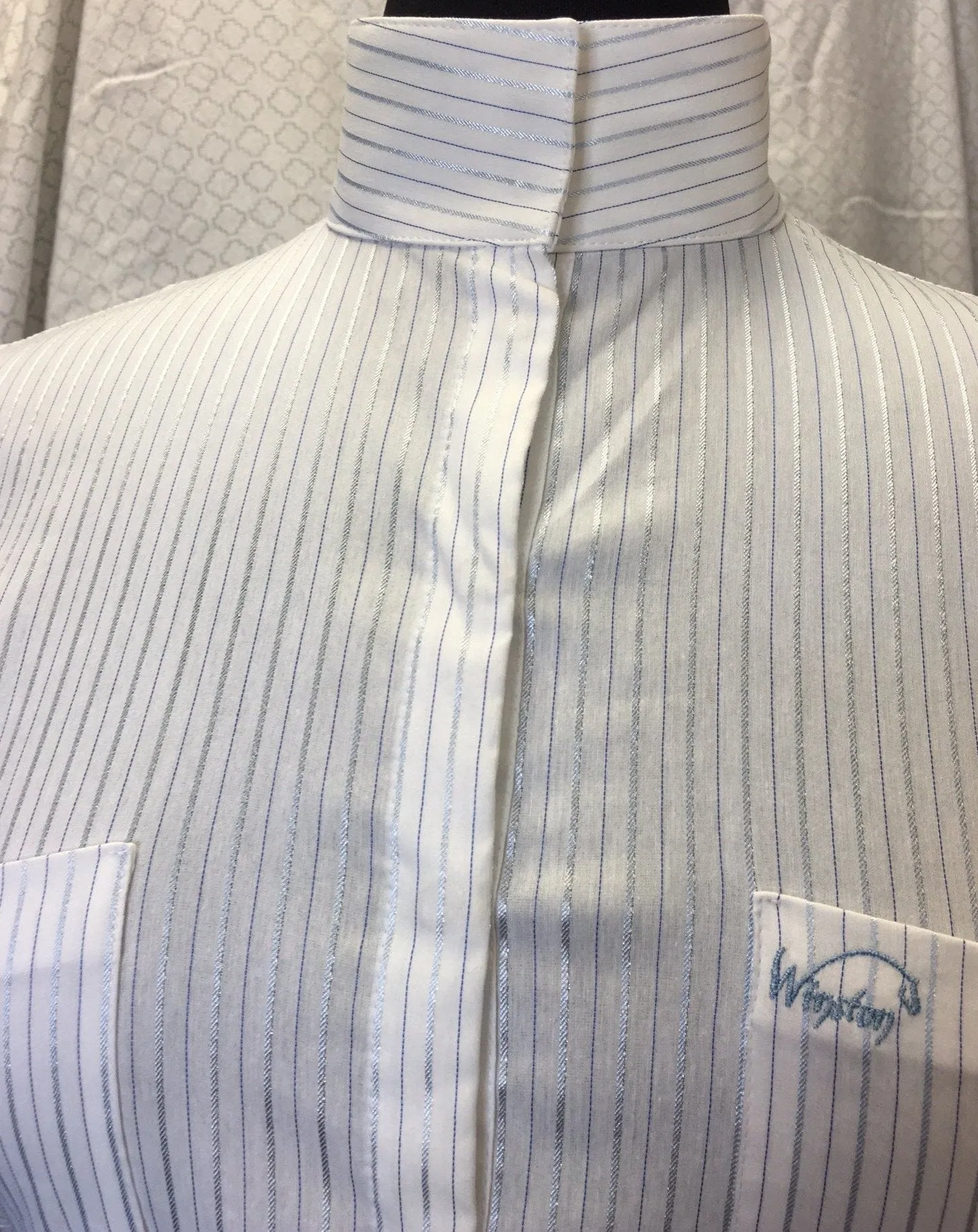 Paris Special Edition Blue/Silver Stripe Show Shirt - Ladies