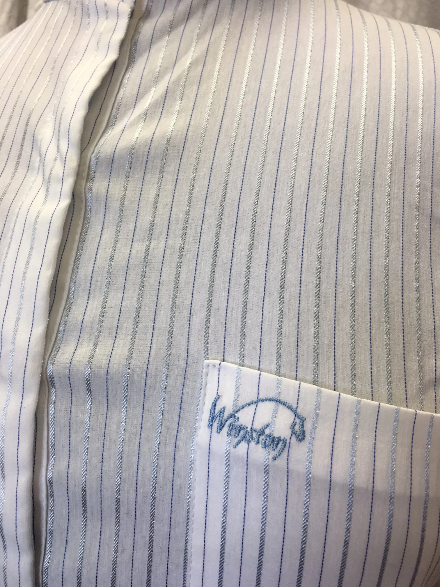 Paris Special Edition Blue/Silver Stripe Show Shirt - Ladies