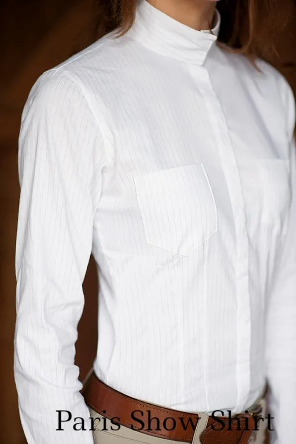 Paris Special Edition Blue/Silver Stripe Show Shirt - Ladies