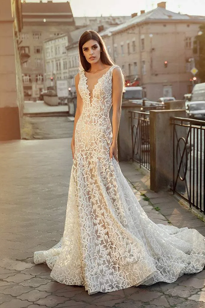 Pearlescent White Wedding Dress