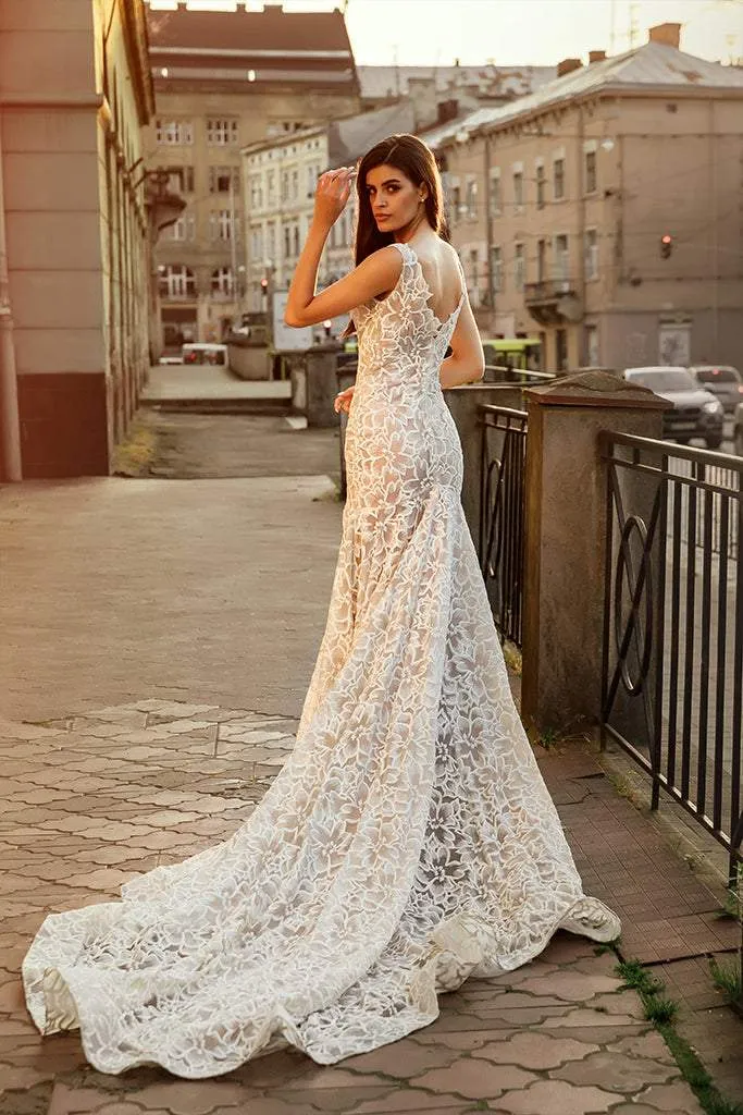Pearlescent White Wedding Dress