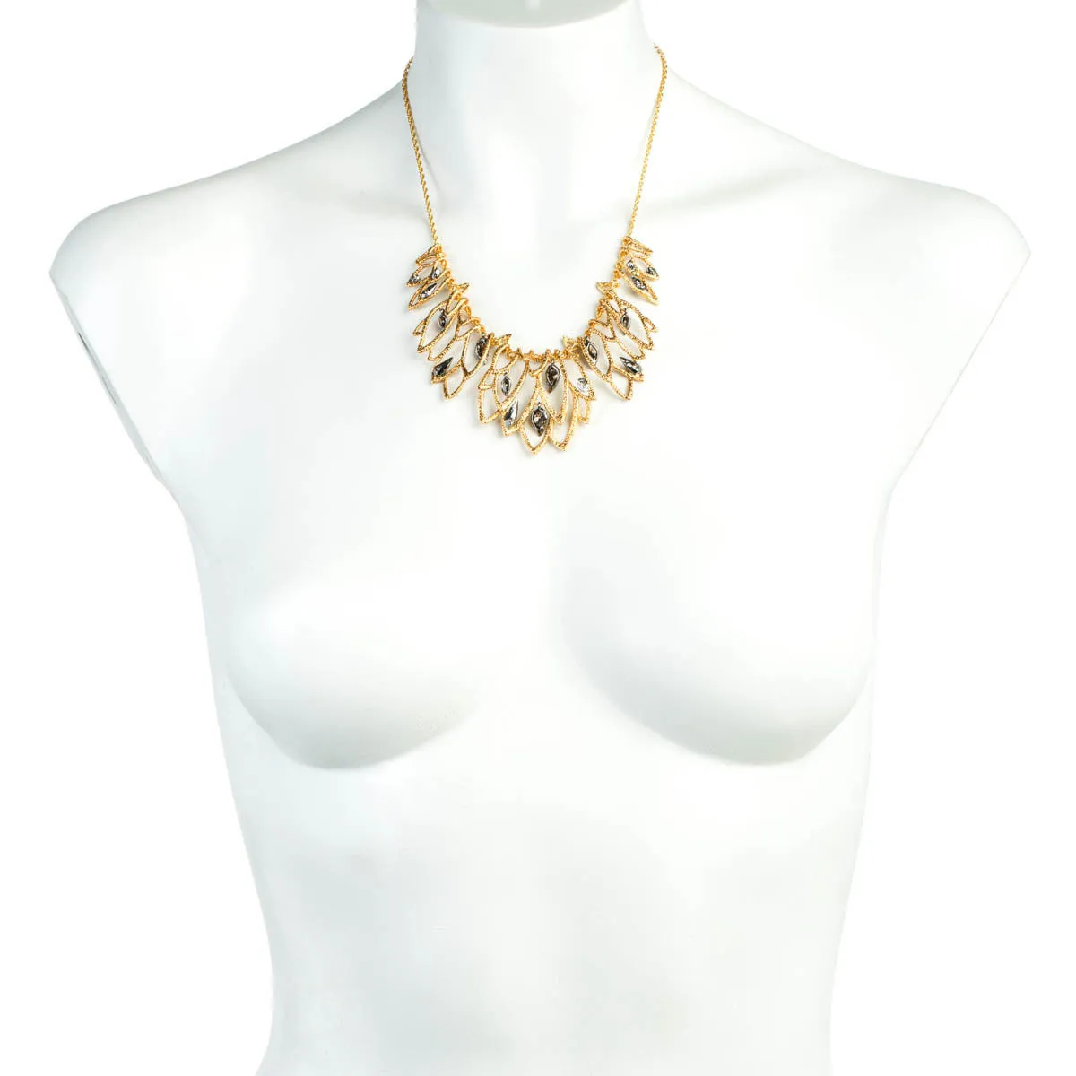 Phoenix Lacy Leaf Bib Necklace