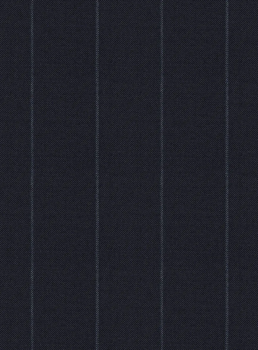 Reda Cashmere Blue Chalkstripe Wool Pants
