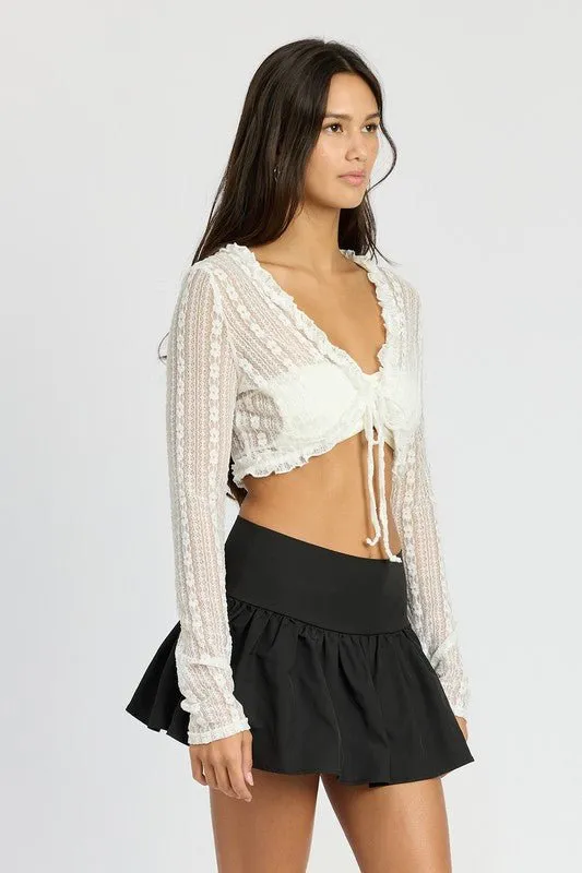 Ruffle Lace Cardigan