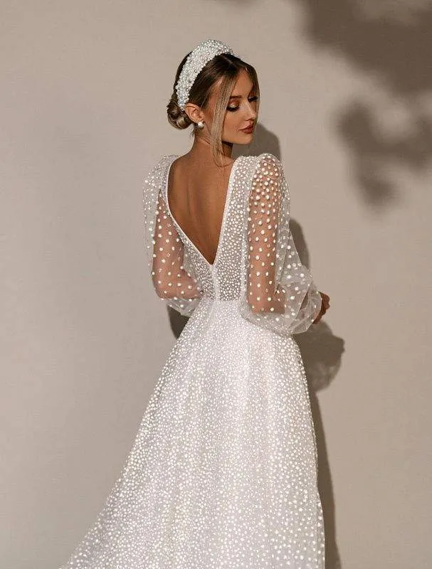 Rum White Wedding Dress