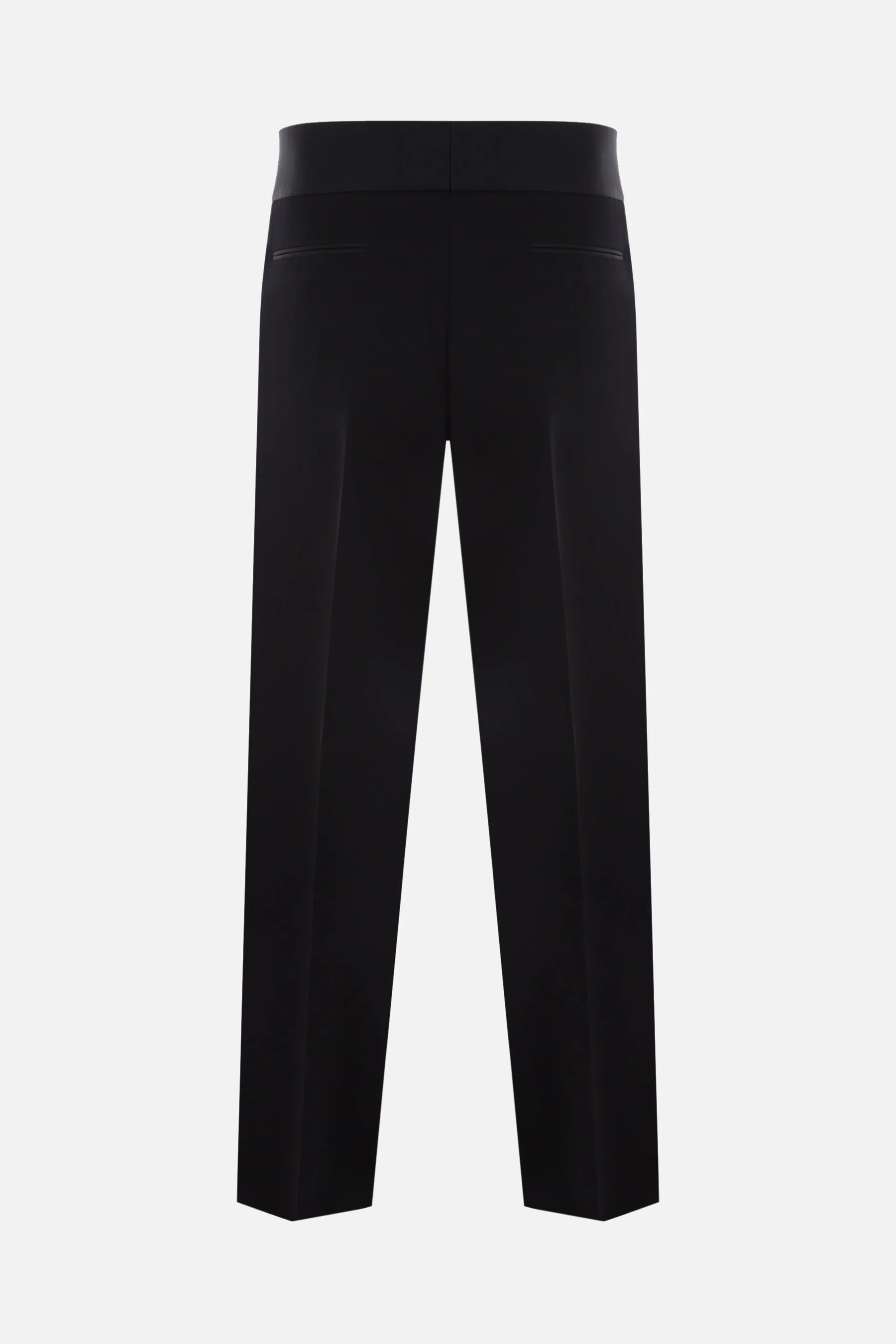 Satin Stripe Wool Tuxedo Pants