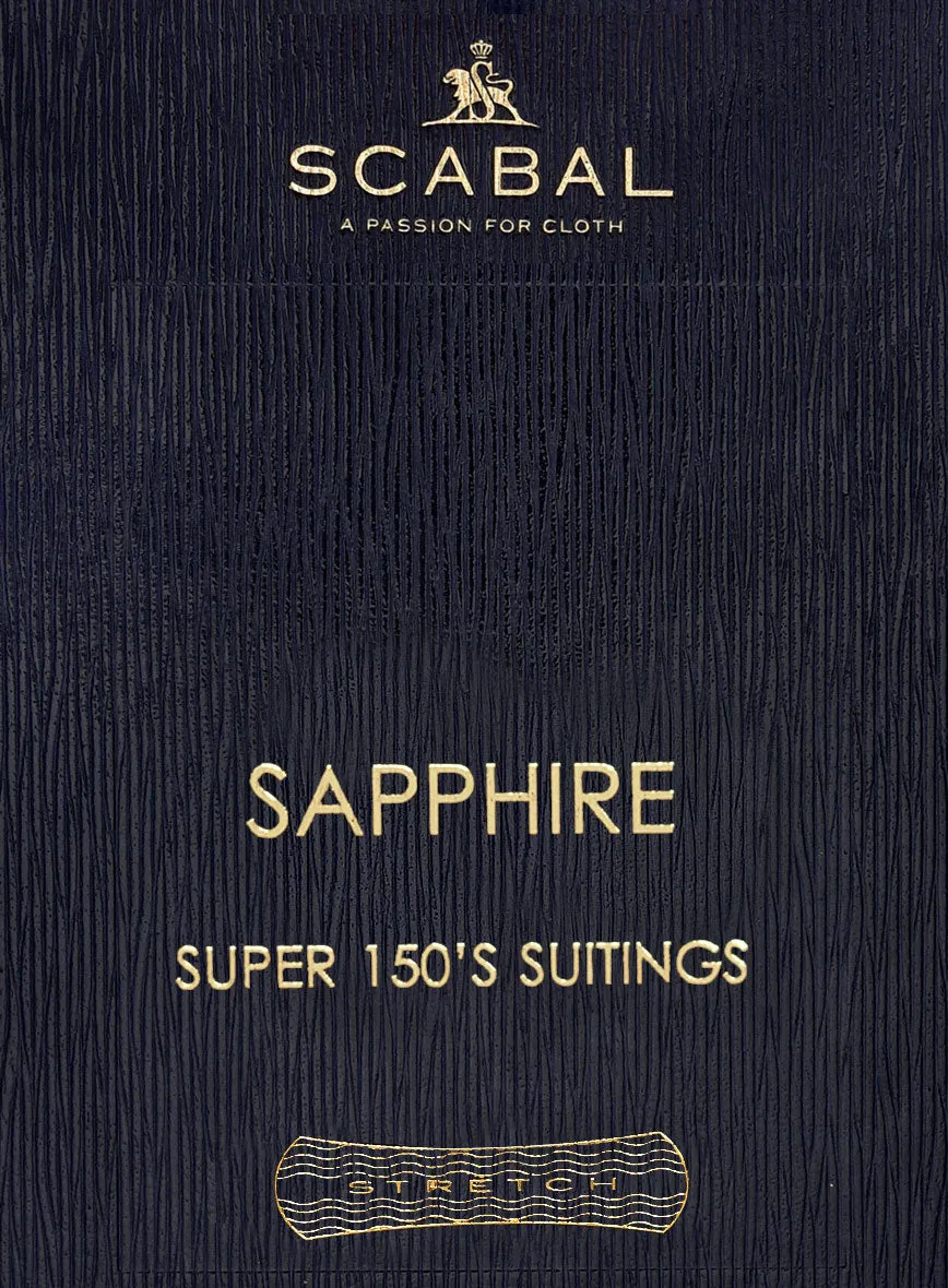 Scabal Sapphire Chalkstripe Gray Wool Pants