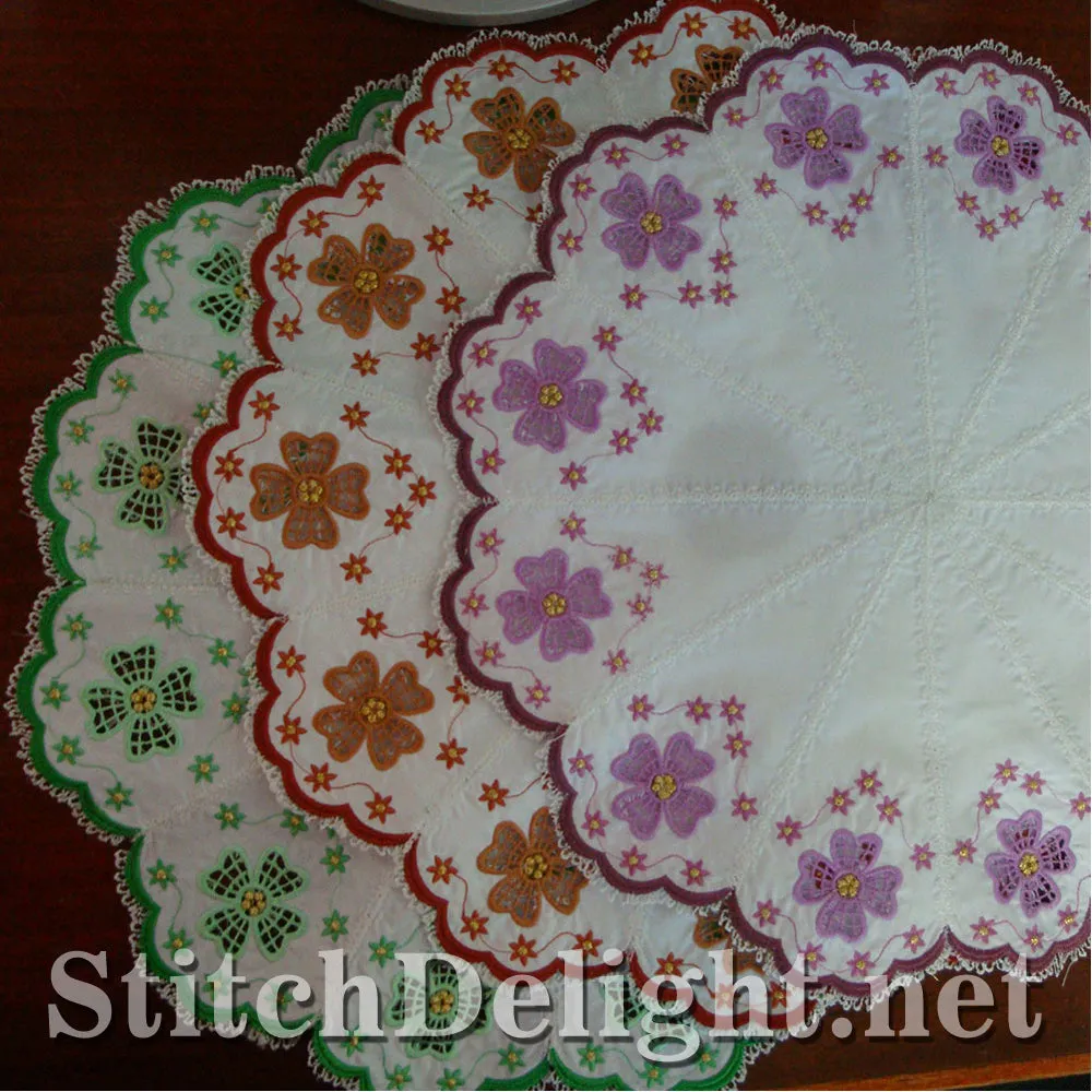 SD0880 Cutwork Spring Doily