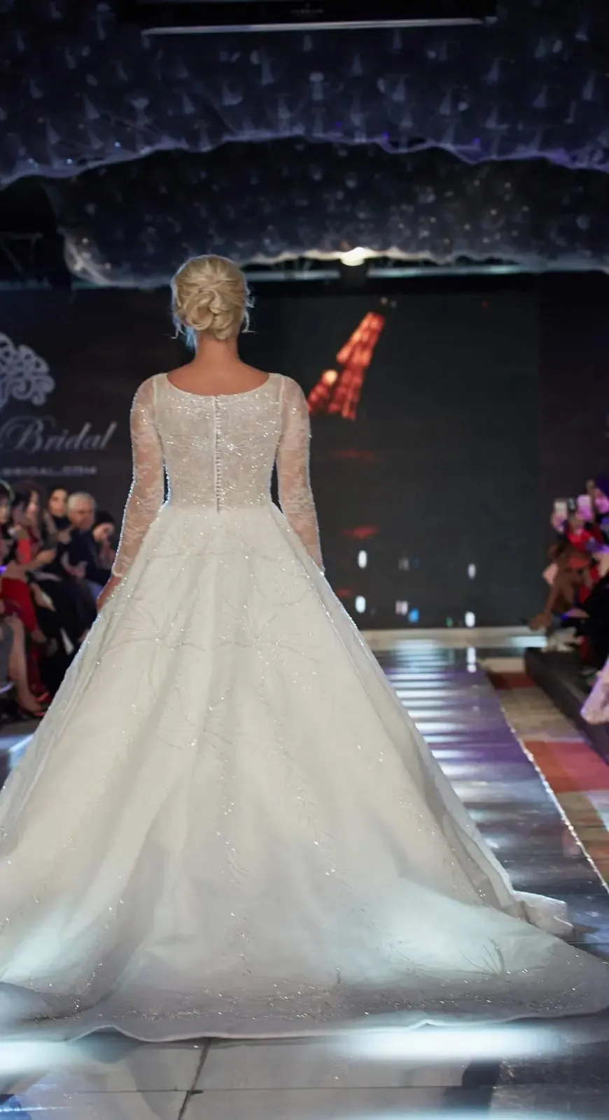 Snowflake sparkling wedding dress