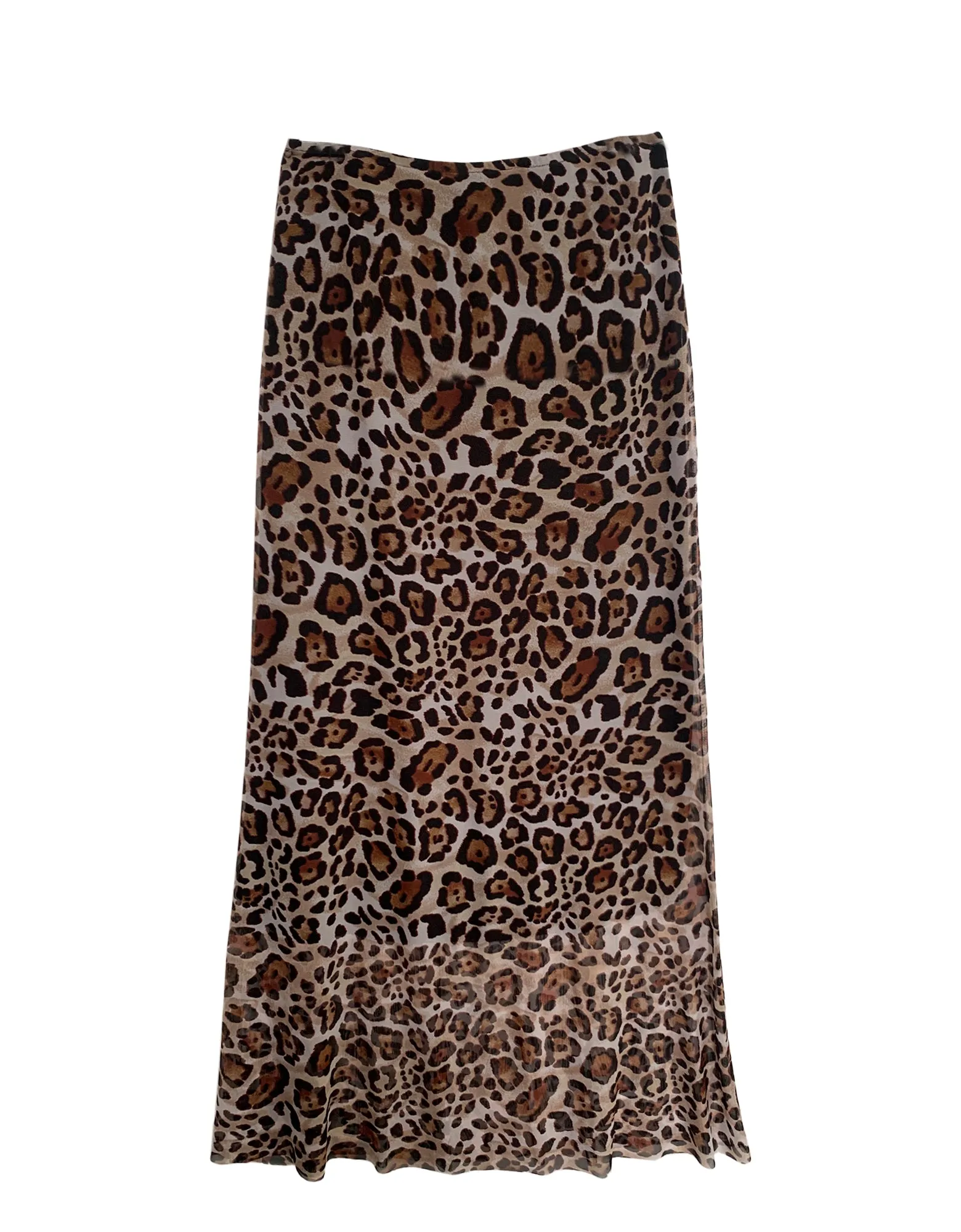 Turtleneck & Slip Skirt Set- Leopard